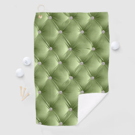 Luxus Glam Sage Green Imitats Velvet Golfhandtuch