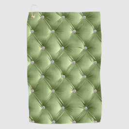 Luxus Glam Sage Green Imitats Velvet Golfhandtuch