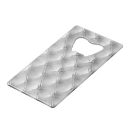 Luxus Glam Soft Gray Imitats Velvet Weihnachten Geldbeutel Flaschenöffner