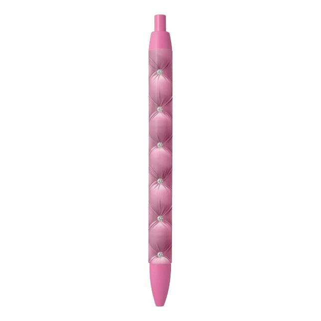 Luxus Glam Soft Pink Imitats Samt Weihnachten Kugelschreiber (Vorderseite Vertikal)