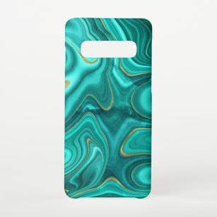 Luxus Glam Turquoise Abstraktes Muster Samsung Galaxy S10 Hülle