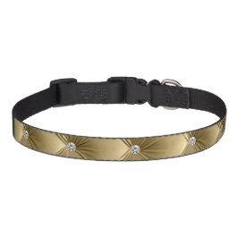 Luxus Glam Warm Gold Imitate Velvet Haustierhalsband