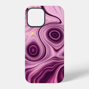 Luxus-Glamour-Helllila Farbiger Abstrakter Muster iPhone 12 Hülle