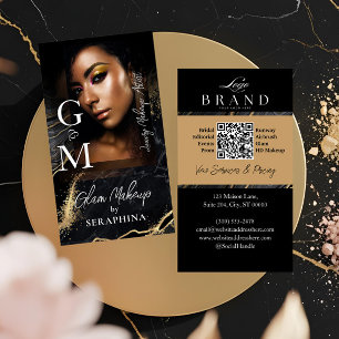Luxus-Glamour-Schönheits-Make-up-Artist Schwarzer  Visitenkarte