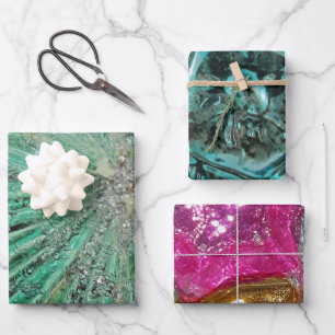 Luxus Glas Weihnachtsbaumschmuck Juwelen Reich Geschenkpapier Set