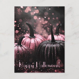 Luxus Glitzer Pumpkins Halloween Grußkarte Postkarte