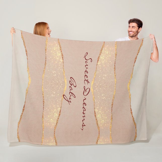 Luxus Glitzer Rose Gold Fleecedecke (Beispiel)