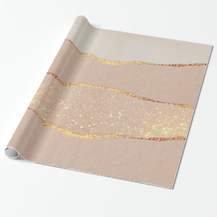 Luxus Glitzer Rose Gold Geschenkpapier