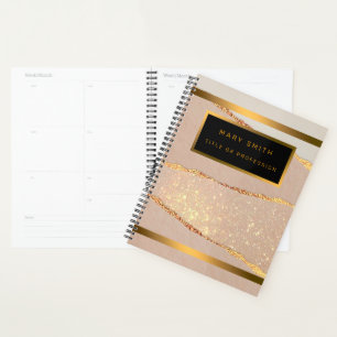 Luxus Glitzer Rose Gold Planer