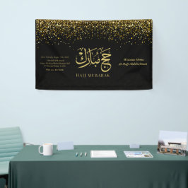Luxus Gold Arabische Kalligrafie Hajj Mubarak Banner