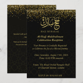 Luxus Gold Arabische Kalligrafie Hajj Mubarak Einladung