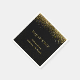 Luxus Gold Arabische Kalligrafie Hajj Mubarak Serviette