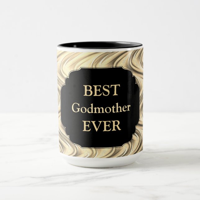 Luxus Gold "Best Godmutterdesign" Tasse (Zentrum)