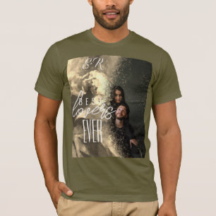 Luxus Gold Beste Liebhaber je Blumen Overlay Foto T-Shirt