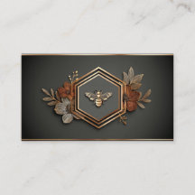 Luxus Gold Biene Sechseck Blumen Mitternacht Schwa