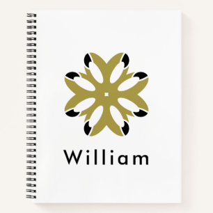 Luxus Gold Blumen Geometrisch Notizbuch