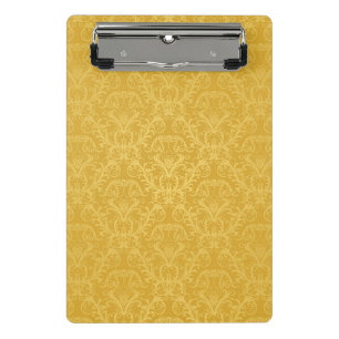 Luxus-Gold-Blumen-Tapete Mini Klemmbrett