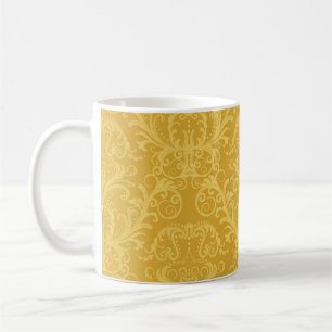 Luxus-Gold-Blumenmuster: Nahtlose Tapete Kaffeetasse