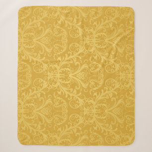 Luxus-Gold-Blumenmuster: Nahtlose Tapete Sherpadecke