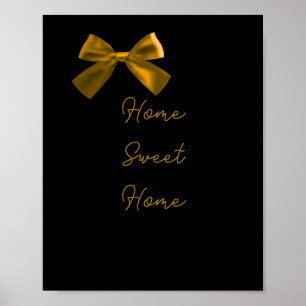 Luxus-Gold-Bogen-Schwarze und Goldene Chic-Wandkun Poster