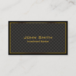 Luxus Gold Border Investment Banker Business Card Visitenkarte