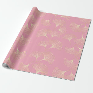 Luxus-Gold-Botanik-Blatt-Blush-Rosa-Muster Geschenkpapier