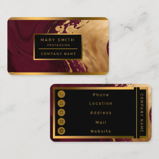 Luxus Gold Burgund Popular Collection Visitenkarte