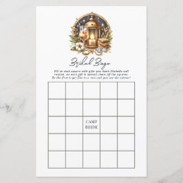 Luxus Gold Camp Bride Bachelorette Bingo Spiel