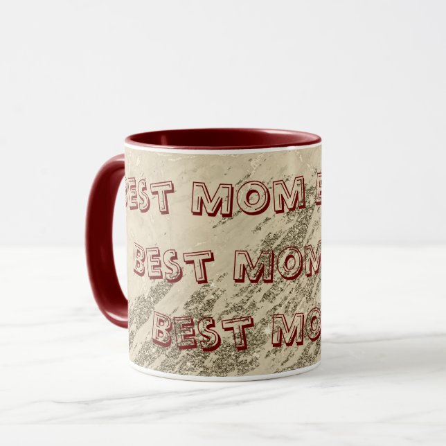Luxus Gold Champagner Glitzer Marmor Tasse (Vorderseite Links)