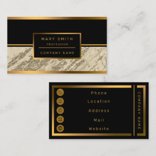 Luxus Gold Champagner Glitzer Marmor Visitenkarte