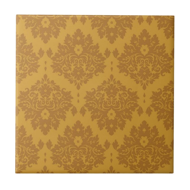Luxus-Gold-Damask Fliese (Vorderseite)