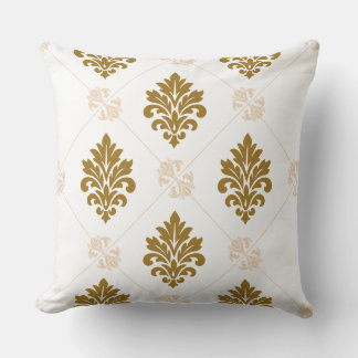 Luxus-Gold-Damask nahtloses Muster Grafik Kissen