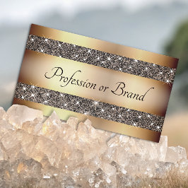 Luxus Gold Effekt mit Golden Glitzer Stars Noble Visitenkarte