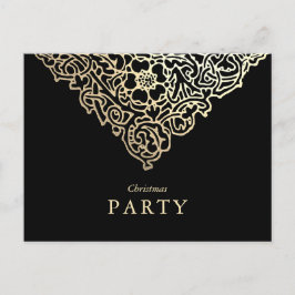Luxus Gold Foil Black Christmas Party Einladungen