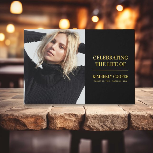 Luxus-Gold-Foil-Gedächtnis Foto halten Gästebuch (Von Creator hochgeladen)