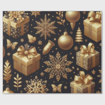 Luxus Gold Foil Stars & Ornaments Holiday Geschenk