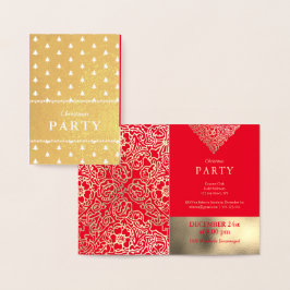 Luxus Gold Foil Weihnachten Party Einladungen