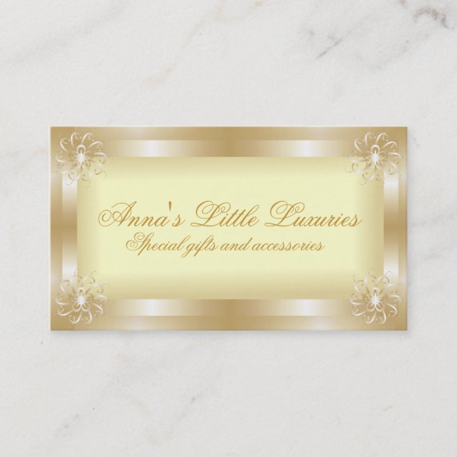 Luxus Gold Frame Business Cards Visitenkarte (Vorderseite)