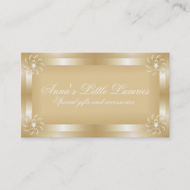 Luxus Gold Frame Business Cards Visitenkarte (Vorderseite)