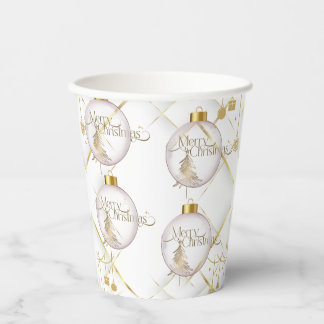 Luxus Gold Frohe Weihnachten Pappbecher