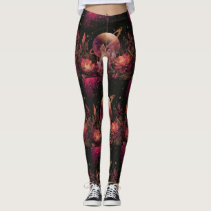 Luxus-Gold-Galaxie-Planet-Lila-Weltraum Leggings