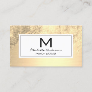 Luxus Gold gegossene goldfarbene Wasserfarbe mit M Visitenkarte
