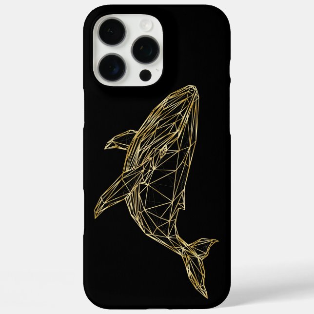 Luxus-Gold-Geometrie-Wal Case-Mate iPhone Hülle (Rückseite)