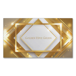 Luxus-Gold geometrischer Diamant mehrschichtiger R Magnetische Visitenkarte
