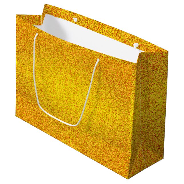 Luxus Gold Geschenktasche Große Geschenktüte (Vorderseite Schrägansicht)
