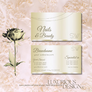 Luxus Gold Glamour mit Monogram Beruflich Visitenkarte