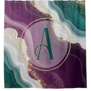 Luxus-Gold-Glitter-Marmor-Muster Duschvorhang