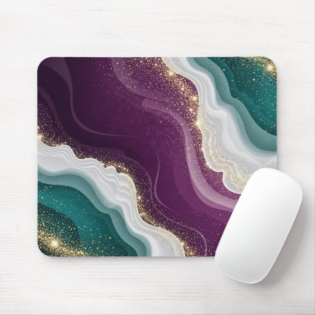 Luxus-Gold-Glitter-Marmor-Muster Mousepad (Mit Mouse)