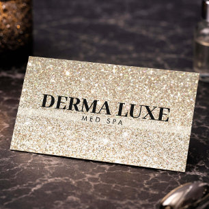 Luxus Gold Glitter Med Spa Injektor Minimalistisch Visitenkarte