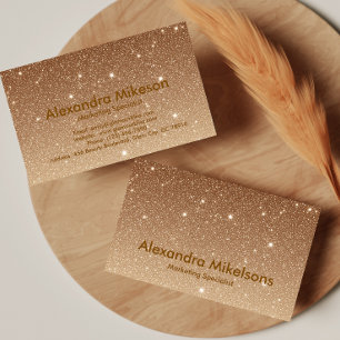 Luxus-Gold-Glitter-Sparkel-Geschäft Visitenkarte